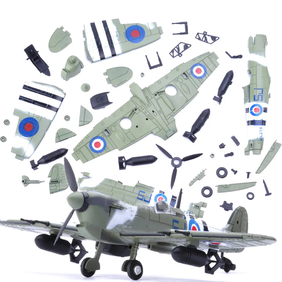 Airplane Military Model with Assemble Blocks 