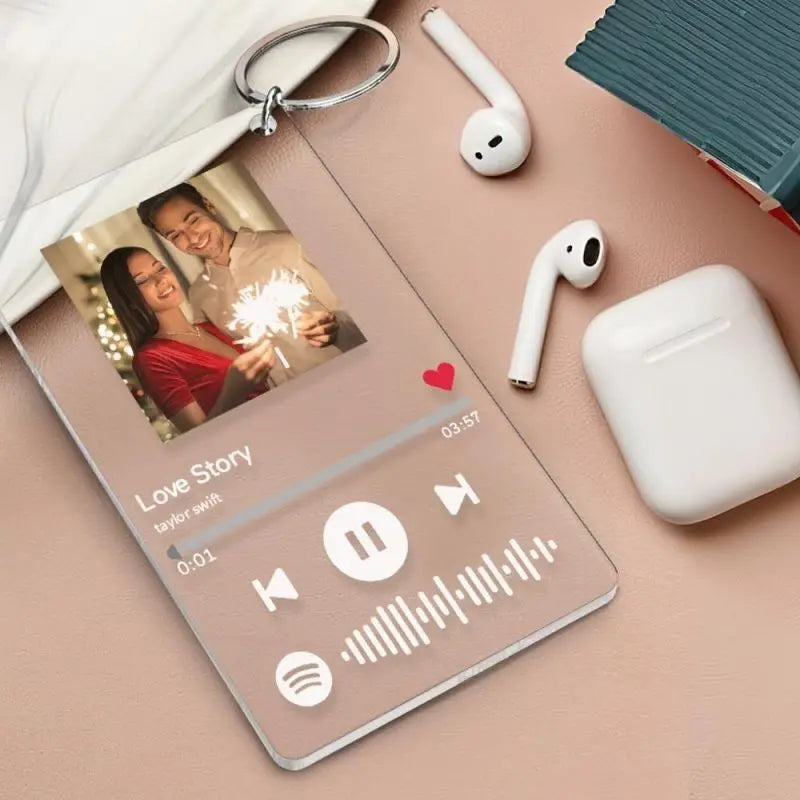 Personalized Spotify Photo Keychain