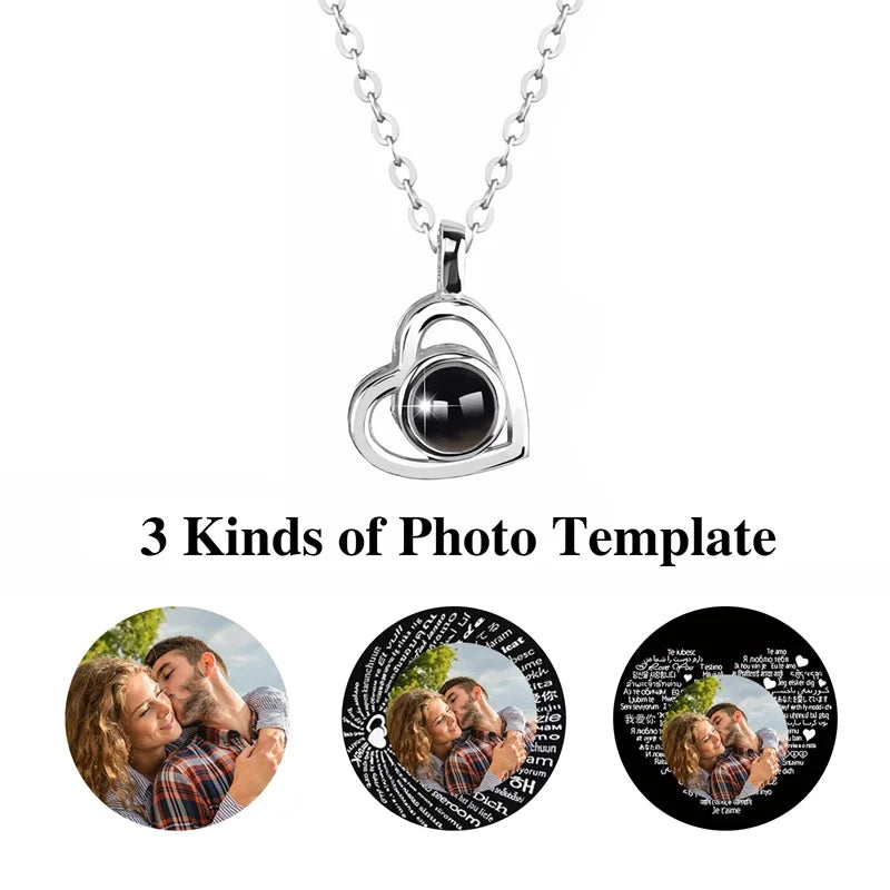 Custom Photo Projection Necklace with Picture Inside