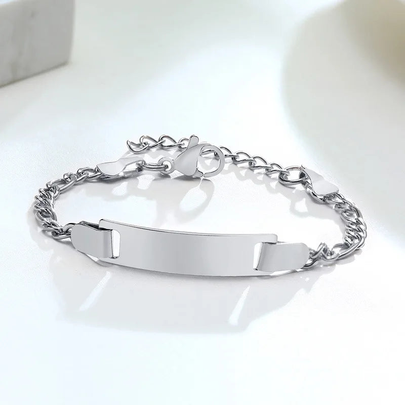 Personalize Baby Name Bracelets Non Allergy Stainless Steel