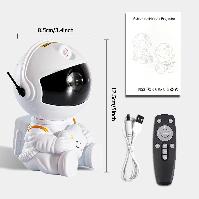 Star and Galaxy Night Light Projector with Astronaut Shape