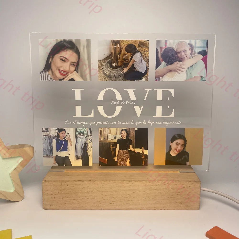 Personalized Night Light with Multi-Photo