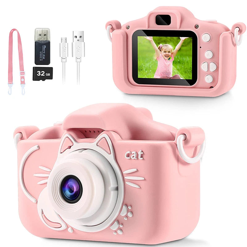 Kids Camera HD Digital Video Toddler Camera with Silicone Cover 