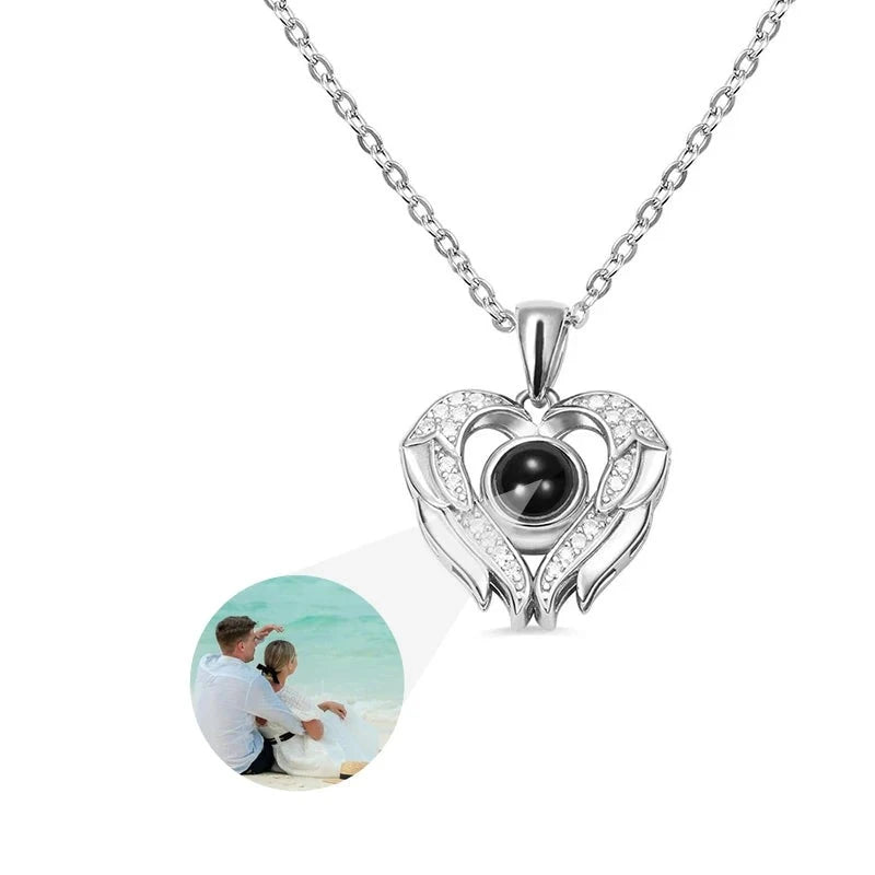 Custom Photo Projection Necklace with Picture Inside