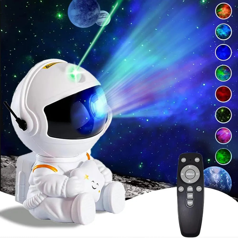 Star and Galaxy Night Light Projector with Astronaut Shape