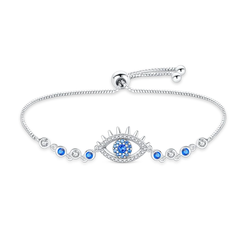 Bracelet Silver 925 Original Adjustable Fantasy Bracelet  with Lucky Symbol 