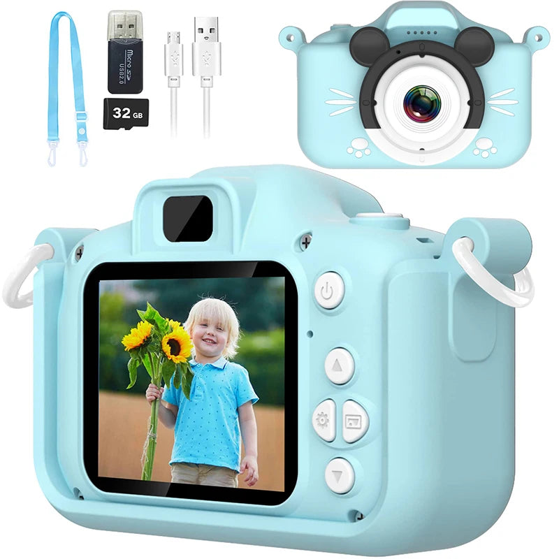 Kids Camera HD Digital Video Toddler Camera with Silicone Cover 