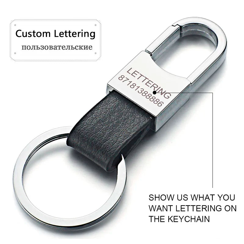 Men's Simple Key chains custom lettering 