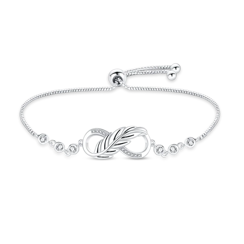 Bracelet Silver 925 Original Adjustable Fantasy Bracelet  with Lucky Symbol 