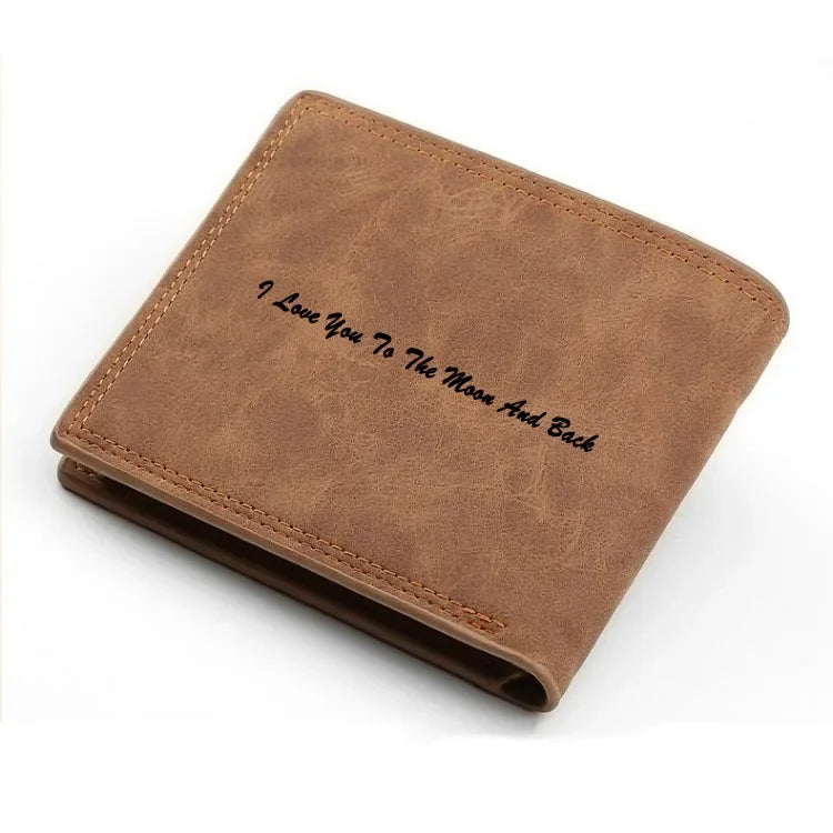 Men Wallet of Engraved texts Personalized 