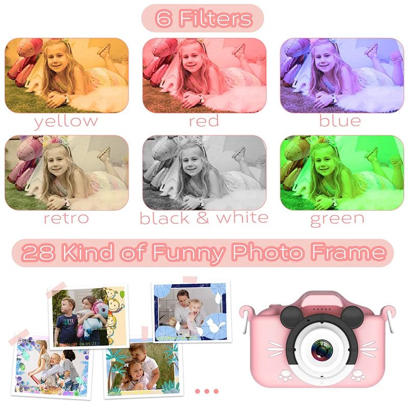 Kids Camera HD Digital Video Toddler Camera with Silicone Cover 