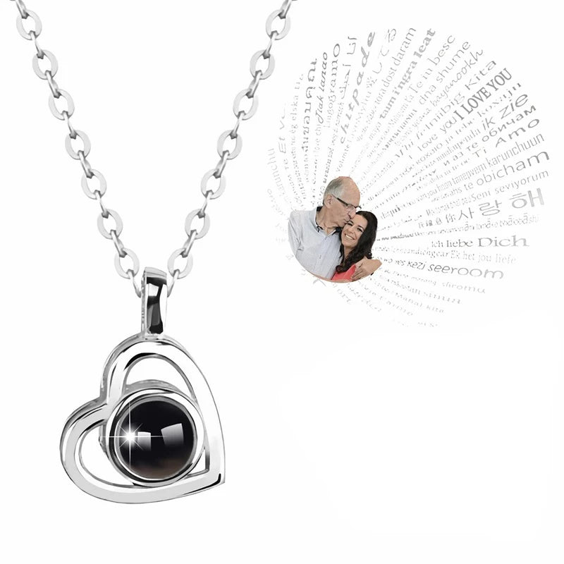 Custom Photo Projection Necklace with Picture Inside