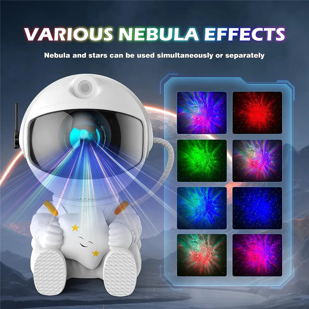 Star and Galaxy Night Light Projector with Astronaut Shape