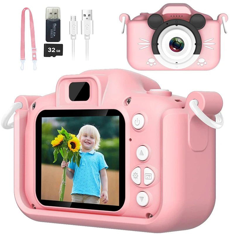 Kids Camera HD Digital Video Toddler Camera with Silicone Cover 