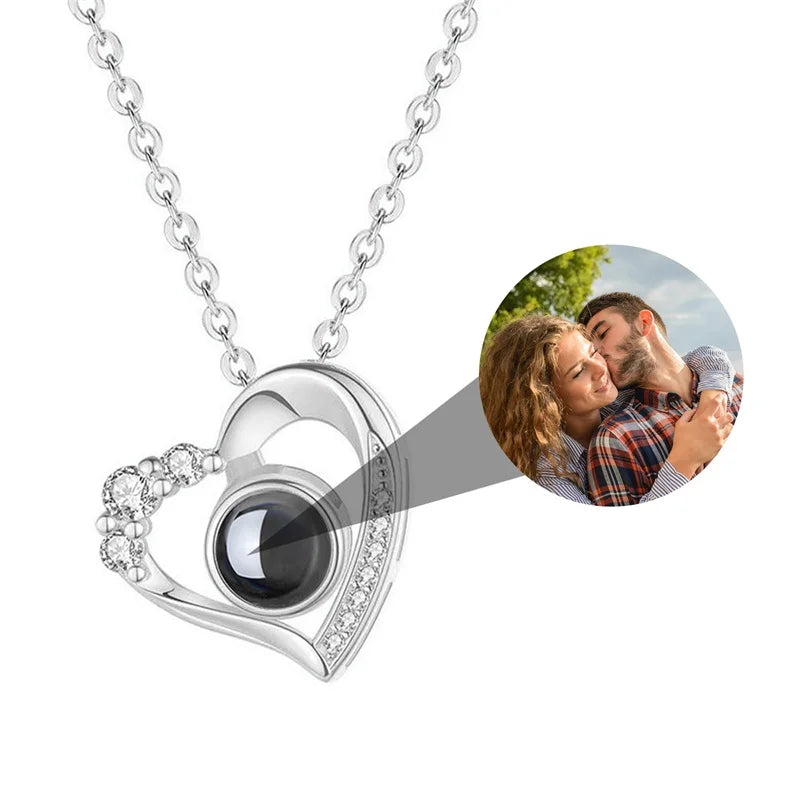 Custom Photo Projection Necklace with Picture Inside