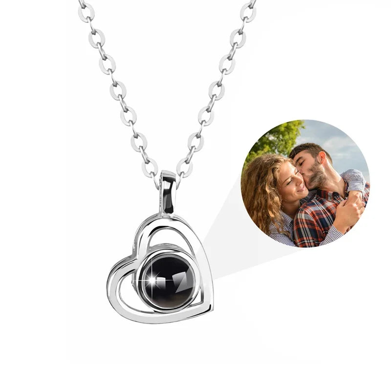 Custom Photo Projection Necklace with Picture Inside