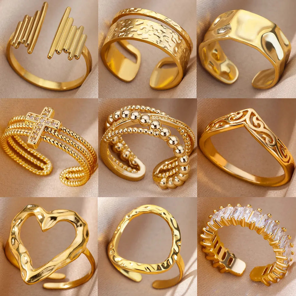 Gold Stainless Steel Rings