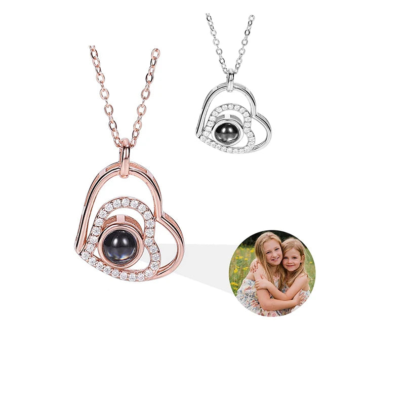 Custom Photo Projection Necklace with Picture Inside