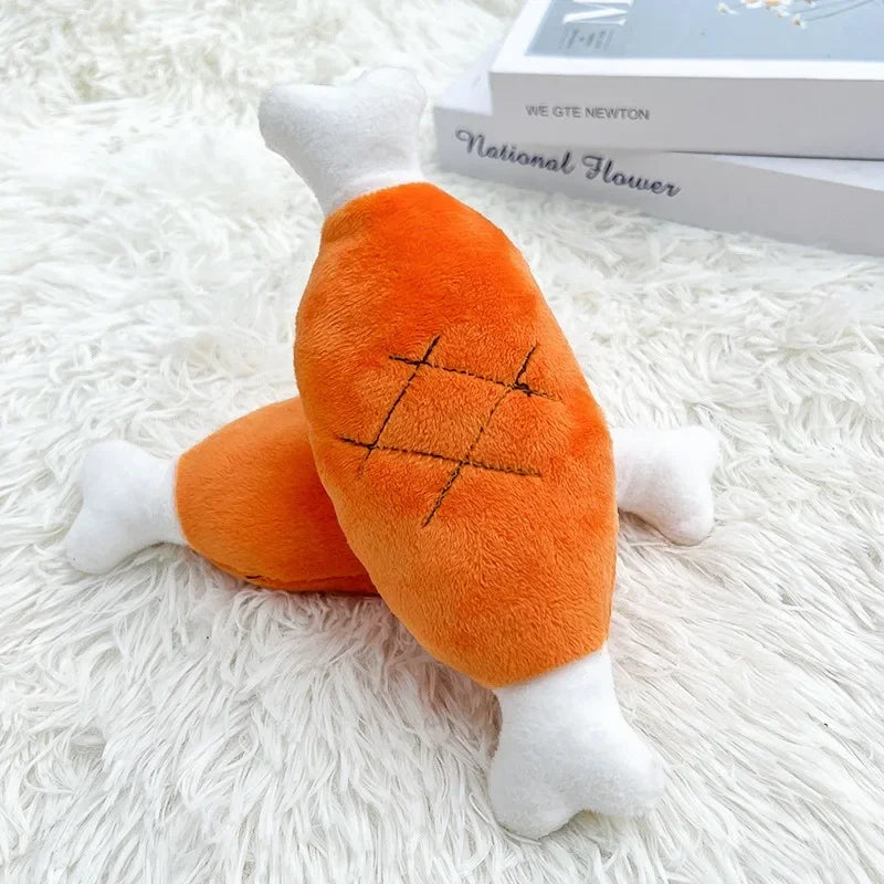 Orange Carrot Plush Chew Toy for Dogs