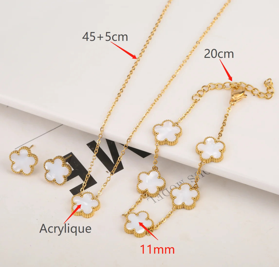 Adjustable New Design Gold Plated Stainless Plant Flower Bracelet 