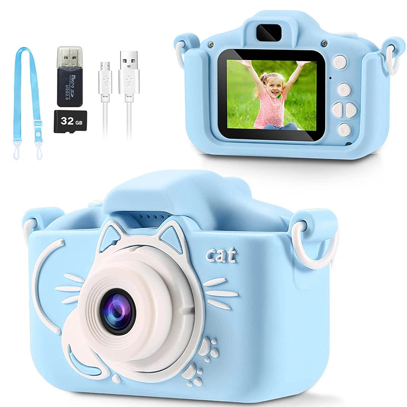 Kids Camera HD Digital Video Toddler Camera with Silicone Cover 