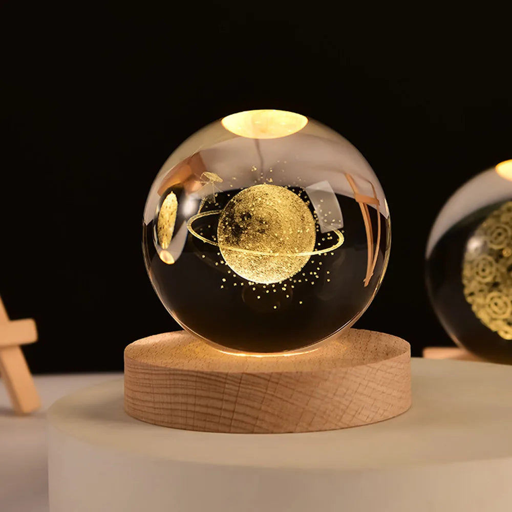 3D Galaxy Crystal Ball lamp