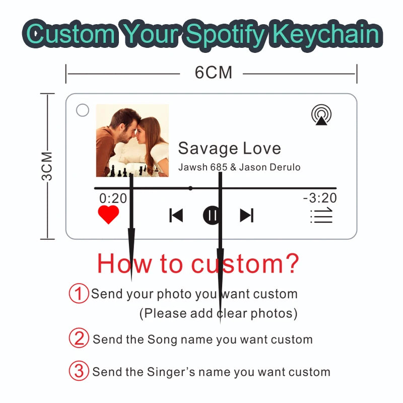 Personalized Spotify Keychain